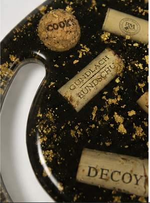 One-of-One Wine Cork Resin Charcuterie Board